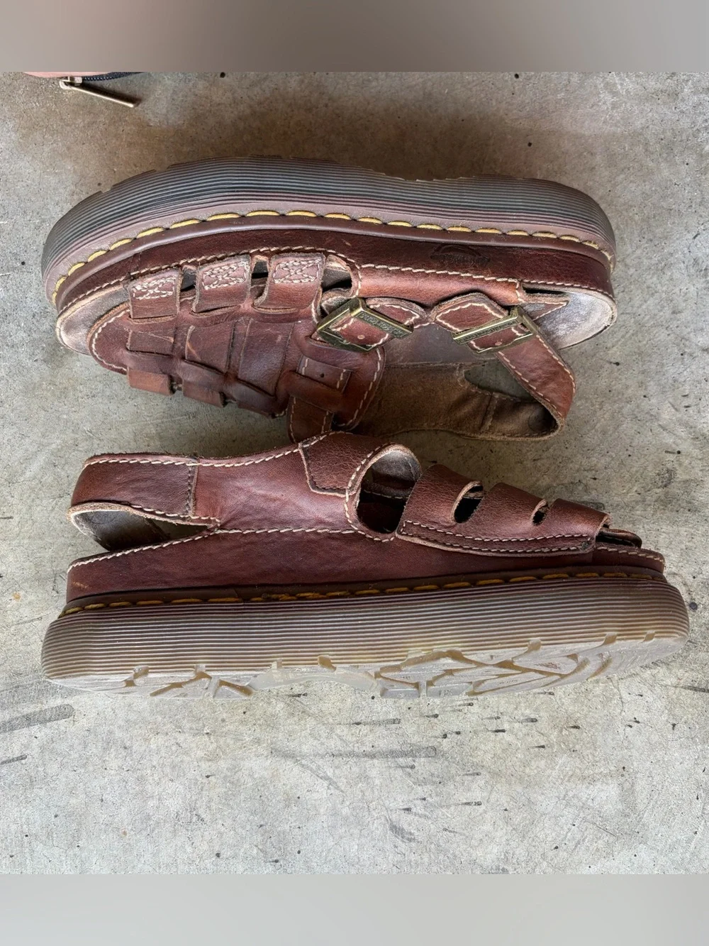 Vintage 1990s Dr Martens Platform Fisherman Sandals